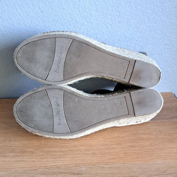 Franco Sarto Women’s 8.5 38.5 Olive Suede Espadrille Wedge Sandals Summer - Picture 7 of 9